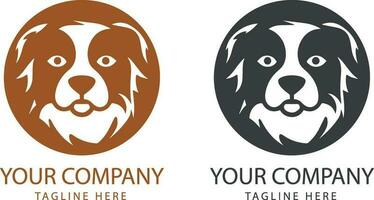 vector modern huisdier hond gezicht logo