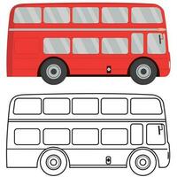 Londen rood bus vector illustratie geïsoleerd Aan wit achtergrond