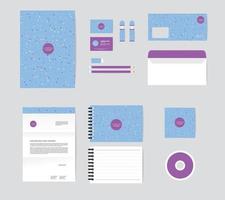 huisstijlsjabloon voor uw bedrijf omvat ontwerpen voor cd-omslagen voor visitekaartjes, enveloppen en briefhoofden vector