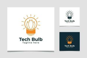 mobiele technologie lamp logo ontwerp vector sjabloon