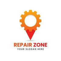 reparatie zone logo ontwerp vector sjabloon