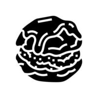 profiteroles zoet voedsel glyph icoon vector illustratie