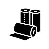 hygiëne rollen papier handdoek glyph icoon vector illustratie