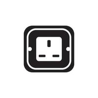 elektrisch stopcontact icoon logo illustratie ontwerp sjabloon. vector