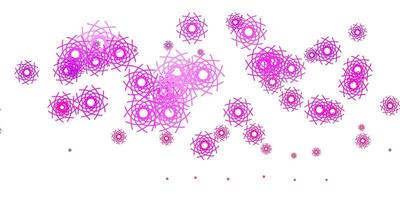 lichtpaarse roze vectortextuur met memphis-vormen vector