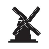 windmolen logo vector illustratie vlak ontwerp.