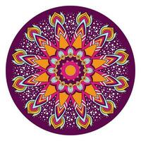 helder kleuren mandala ontwerp of etnisch mandala met kleurrijk tribal ornament. creatief luxe decoratief mandala achtergrond sjabloon vector