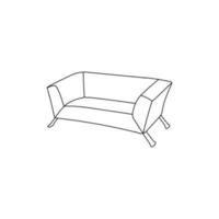 sofa meubilair logo sjabloon, interieur ontwerp logotype symbool, element grafisch illustratie ontwerp sjabloon vector