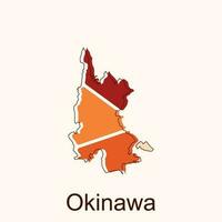 Okinawa kaart. blanco vector kaart van de land. borders van Japan voor uw infografisch. vector illustratie. ontwerp sjabloon