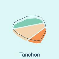 vector kaart van tanchon modern schets, hoog gedetailleerd vector kaart noorden Korea illustratie vector ontwerp sjabloon, geschikt voor uw bedrijf