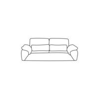 sofa logo ontwerp. huis interieur en meubilair logo concept vector