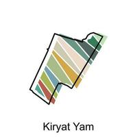 Kiryat yam kaart gebied icoon. Israël kaart vector icoon voor web ontwerp geïsoleerd Aan wit achtergrond