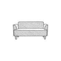 sofa luxe meubilair logo ontwerp huis interieur, minimalisme ontwerp interieur meubilair logo vector