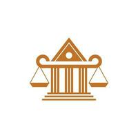 gebouw advocaat gerechtigheid wettelijk logo ontwerp vector sjabloon