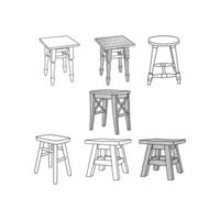 reeks van stoel icoon meubilair ontwerp, logo verzameling inspiratie ontwerp sjabloon geschikt voor uw bedrijf vector