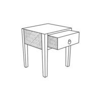 tafel meubilair lijn minimalistische interieur ontwerp, illustratie vector ontwerp sjabloon, geschikt voor uw bedrijf