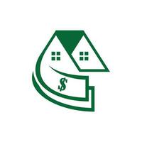 geld huis logo ontwerp sjabloon, vector geld huis contant geld logo ontwerp concept illustratie idee