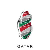 kaart van qatar, illustratie ontwerp sjabloon, geschikt voor uw bedrijf vector