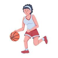 modieus basketbal loper vector