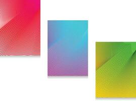 reeks van drie helling modern achtergrond, geschikt voor brochures, sjabloon lay-out ontwerp, vloeistof vorm abstract golvend patroon vector