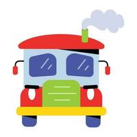 trendy schoolbus vector