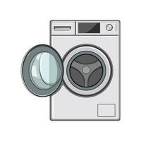 huis het wassen machine tekenfilm vector illustratie