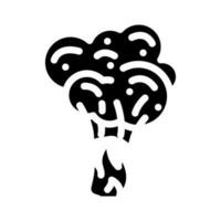 rook geur glyph icoon vector illustratie