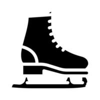 ijs het schaatsen winter seizoen glyph icoon vector illustratie