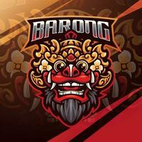 barong esport mascotte logo ontwerp vector