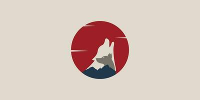 wolf logo ontwerp met gemakkelijk concept vector
