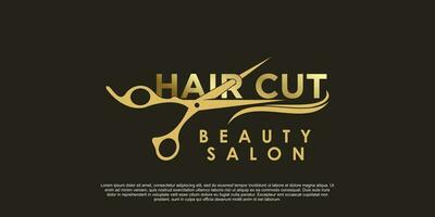 schoonheid salon haar- besnoeiing logo ontwerp creatief concept vector