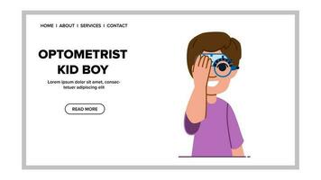 optometrist kind jongen vector