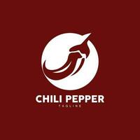 Chili logo, en pittig rood Chili, tuin planten vector, silhouet illustratie symbool vector