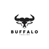 buffel logo, vee boerderij dier vector, buffel hoofd ontwerp gemakkelijk sjabloon silhouet vector