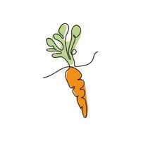 wortel logo, vector tuin boerderij wortel groenten, lijn ontwerp, sjabloon illustratie