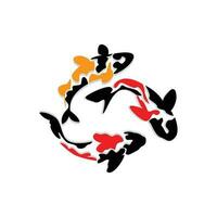 koi vis logo ontwerp, Chinese Lucky en triomf sier- vis vector, bedrijf merk goud vis icoon vector