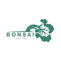 bonsai boom logo. gemakkelijk minimalistische silhouet ontwerp, fabriek vector, icoon illustratie element vector