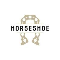 hoefijzer logo, cowboy paard vector, icoon ontwerp symbool sjabloon vector