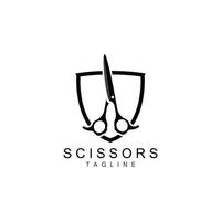 schaar logo, scheerapparaat vector, gemakkelijk kapper winkel ontwerp, icoon, achtergrond, symbool, sjabloon vector