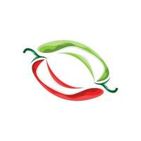 Chili logo, heet pittig Chili vector, boerderij tuin ontwerp, symbool sjabloon gemakkelijk illustratie vector