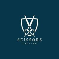 schaar logo, scheerapparaat vector, gemakkelijk kapper winkel ontwerp, icoon, achtergrond, symbool, sjabloon vector