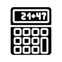 rekenmachine wiskunde onderwijs glyph icoon vector illustratie