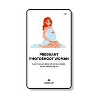 zwanger fotoshoot vrouw vector