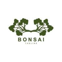 bonsai boom logo. gemakkelijk minimalistische silhouet ontwerp, fabriek vector, icoon illustratie element vector