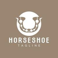 hoefijzer logo, cowboy paard vector, icoon ontwerp symbool sjabloon vector