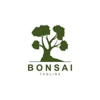 bonsai boom logo. gemakkelijk minimalistische silhouet ontwerp, fabriek vector, icoon illustratie element vector