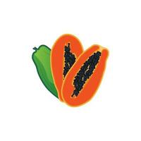 papaja logo ontwerp, vitamine fruit vector, fruit Product merk illustratie icoon vector