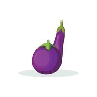 aubergine logo, Koken ingrediënten vector, boer tuin boer, illustratie sjabloon vector