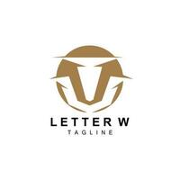 w brief logo, alfabet eerste vector, gemakkelijk logotype ontwerp, icoon symbool sjabloon illustratie vector