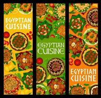 Egyptische keuken restaurant maaltijden verticaal banners vector